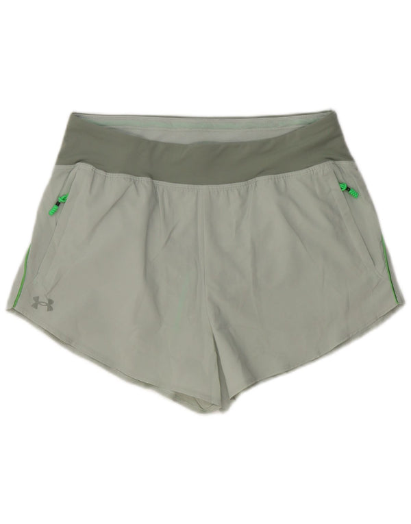 Damskie spodenki sportowe Under Armour UK 14, duże, szare, z blokami kolorów, poliestrowe