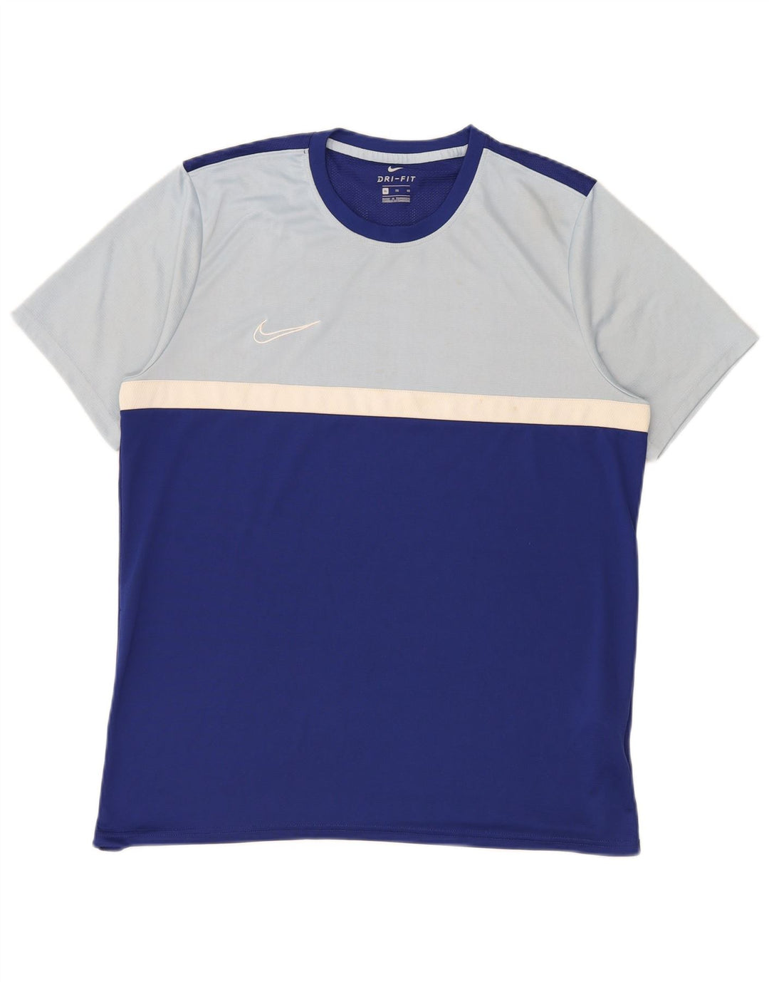 Męski T-shirt Nike Dri Fit Top XL Niebieski poliester z blokami kolorów