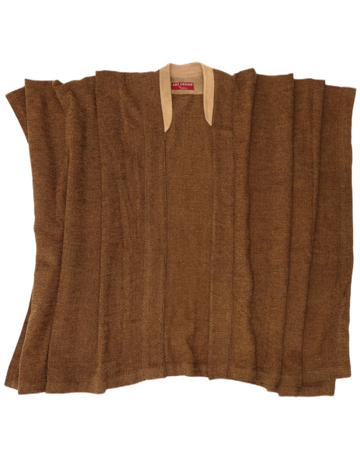Damski sweter Cape Fabiola w jednym rozmiarze, brązowy w jodełkę