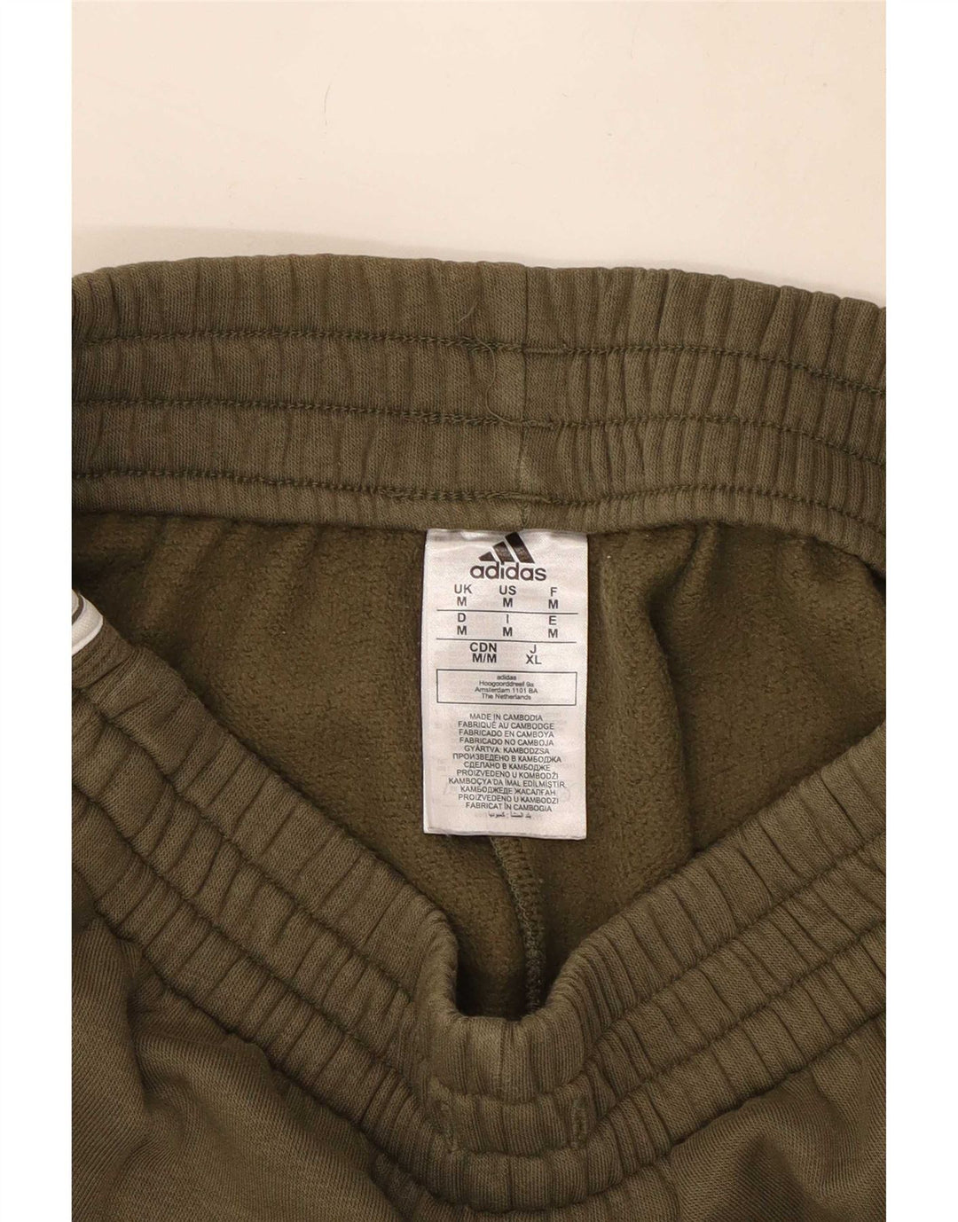 Adidas Męskie spodnie dresowe Joggers Medium Khaki Cotton