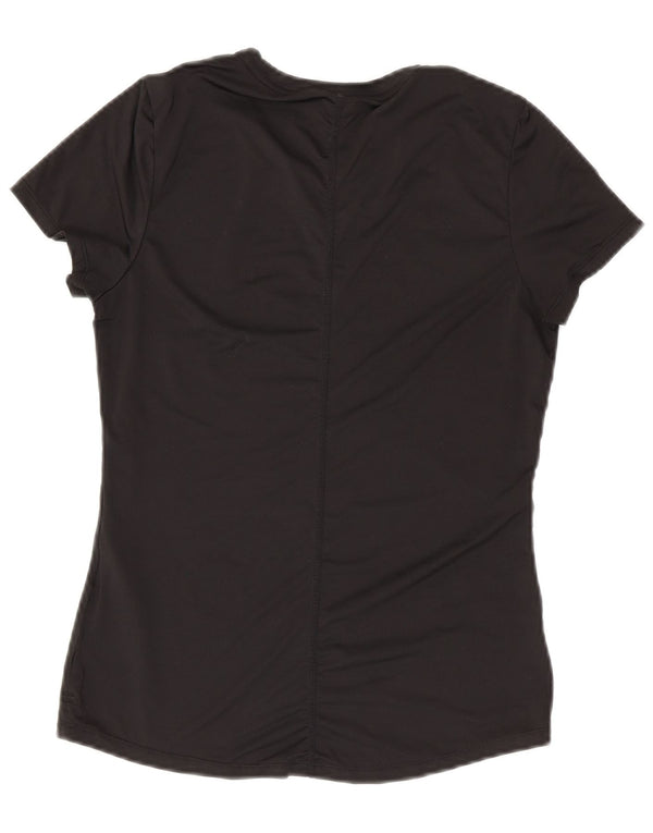 Damska koszulka NIKE Dri Fit Slim Fit Top UK 10, mały, czarny poliester