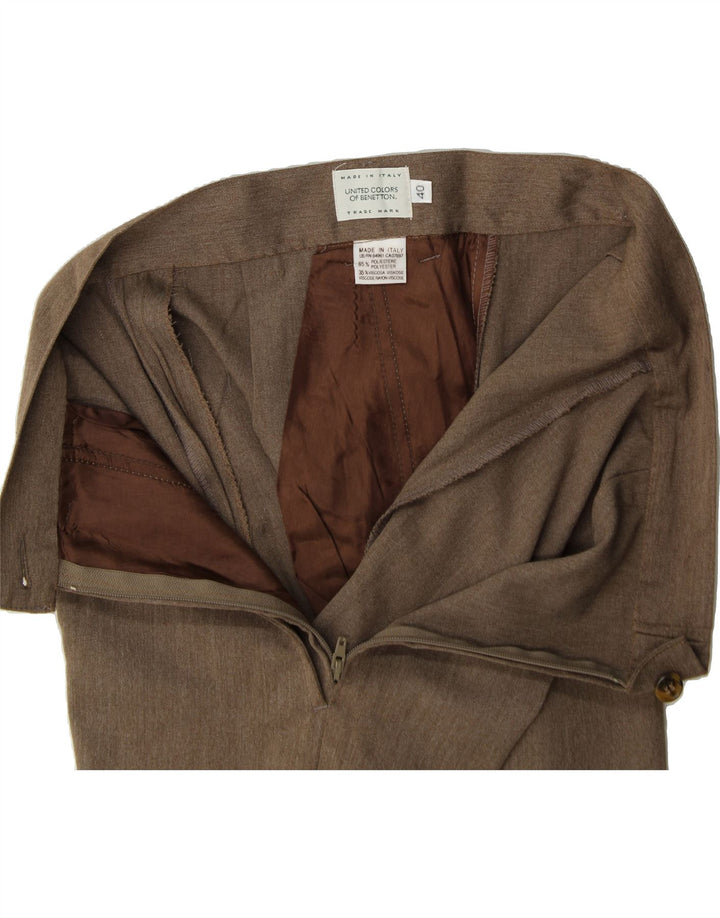 BENETTON Womens Casual Shorts IT 40 Small W27 Brown Polyester Vintage Benetton and Second-Hand Benetton from Messina Hembry 