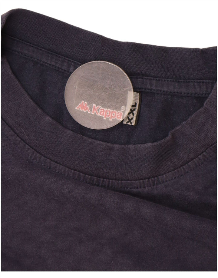 Koszulka męska KAPPA Top 2XL Granatowa, bawełniana