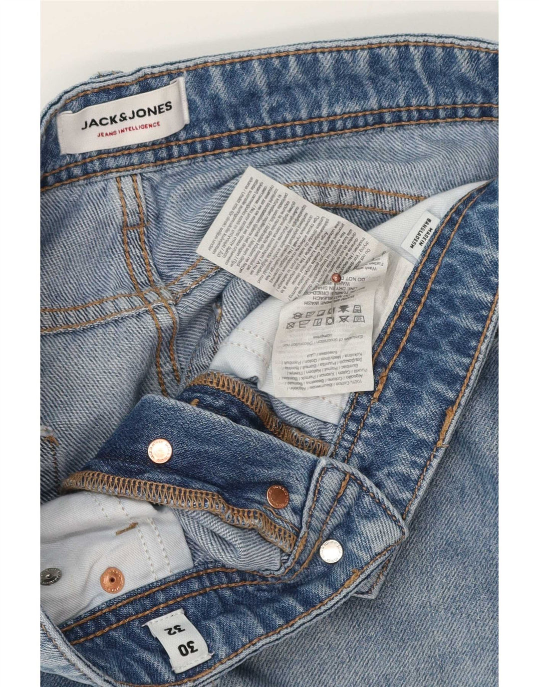 Męskie jeansy Jack & Jones Chris Straight W30 L32 Niebieskie bawełniane