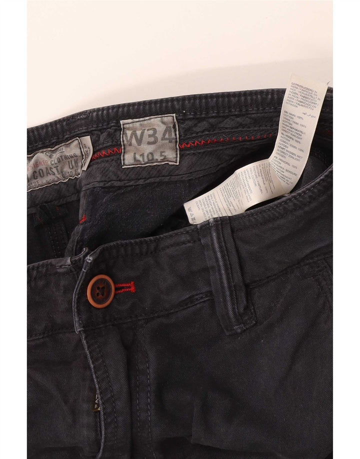 Męskie spodenki Chino Fat Face W34, duże, czarne, bawełniane