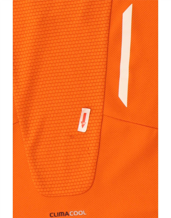 Adidas Męski T-shirt Clima 365 Top, duży, pomarańczowy poliester z blokami kolorów