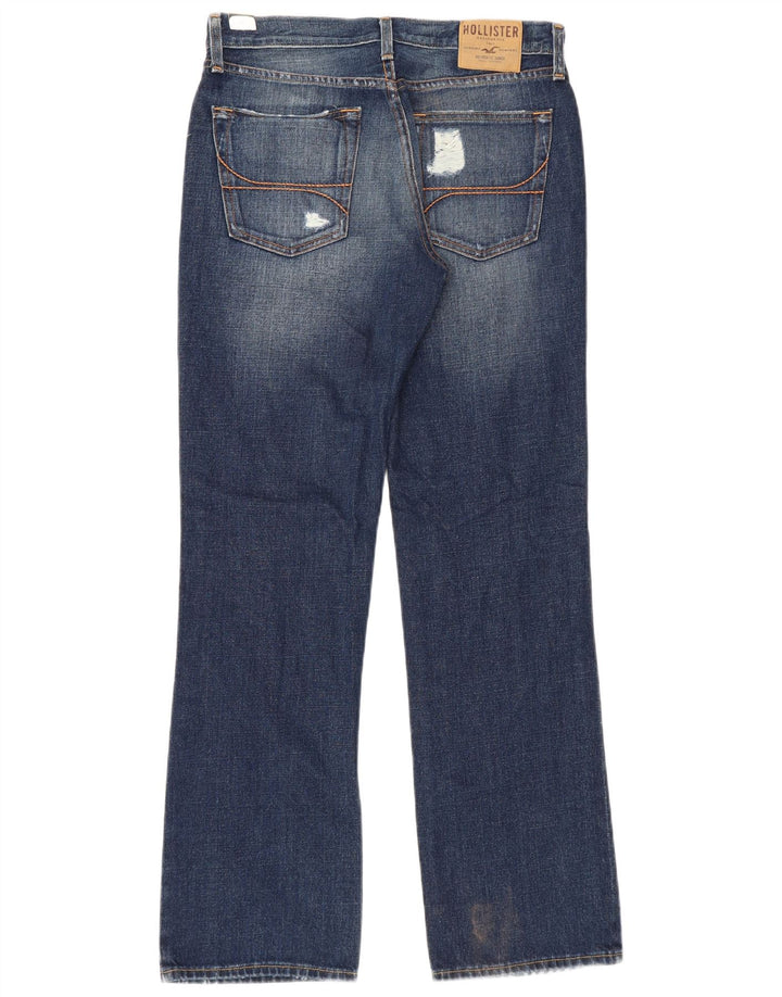 Męskie dżinsy Hollister Bootcut W32 L32, niebieska bawełna