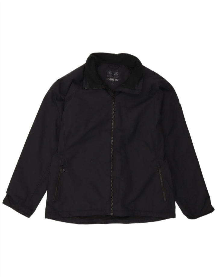 Damska kurtka przeciwdeszczowa Musto UK 16, duża, czarna, poliamidowa