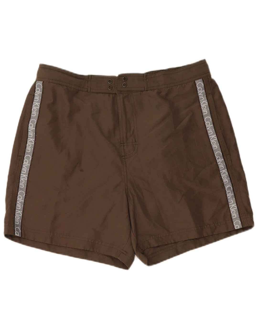 Męskie spodenki kąpielowe CALVIN KLEIN z grafiką, duże, khaki, poliester