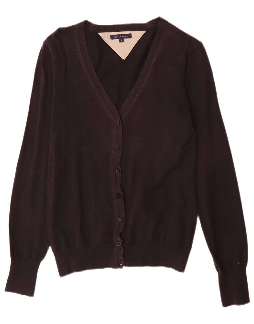 Damski sweter rozpinany Tommy Hilfiger Średni czarny bawełniany klasyk