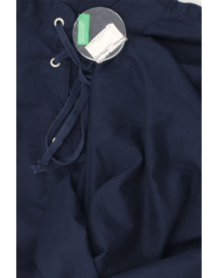 BENETTON Womens Blouse Top UK 6 XS Navy Blue Vintage Benetton and Second-Hand Benetton from Messina Hembry 