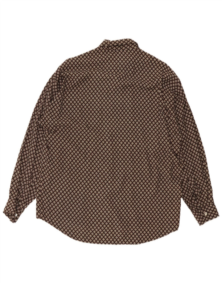 Koszula męska Kantaros, średnio brązowa, geometryczna
