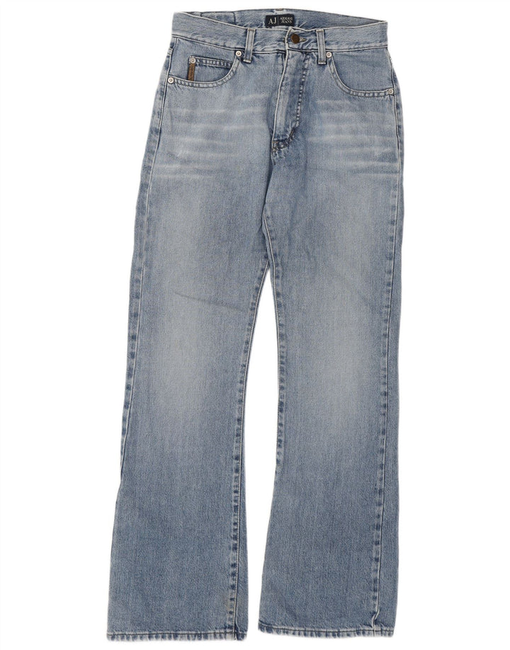 ARMANI Womens Bootcut Jeans W28 L31 Blue Cotton