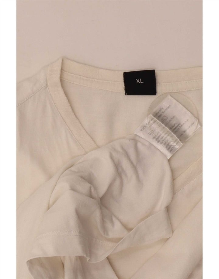 T-shirt męski Hugo Boss, top XL, biała bawełna