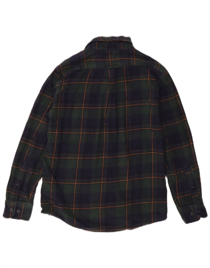 Koszula flanelowa męska Eddie Bauer, bawełniana, w średnią granatową kratkę