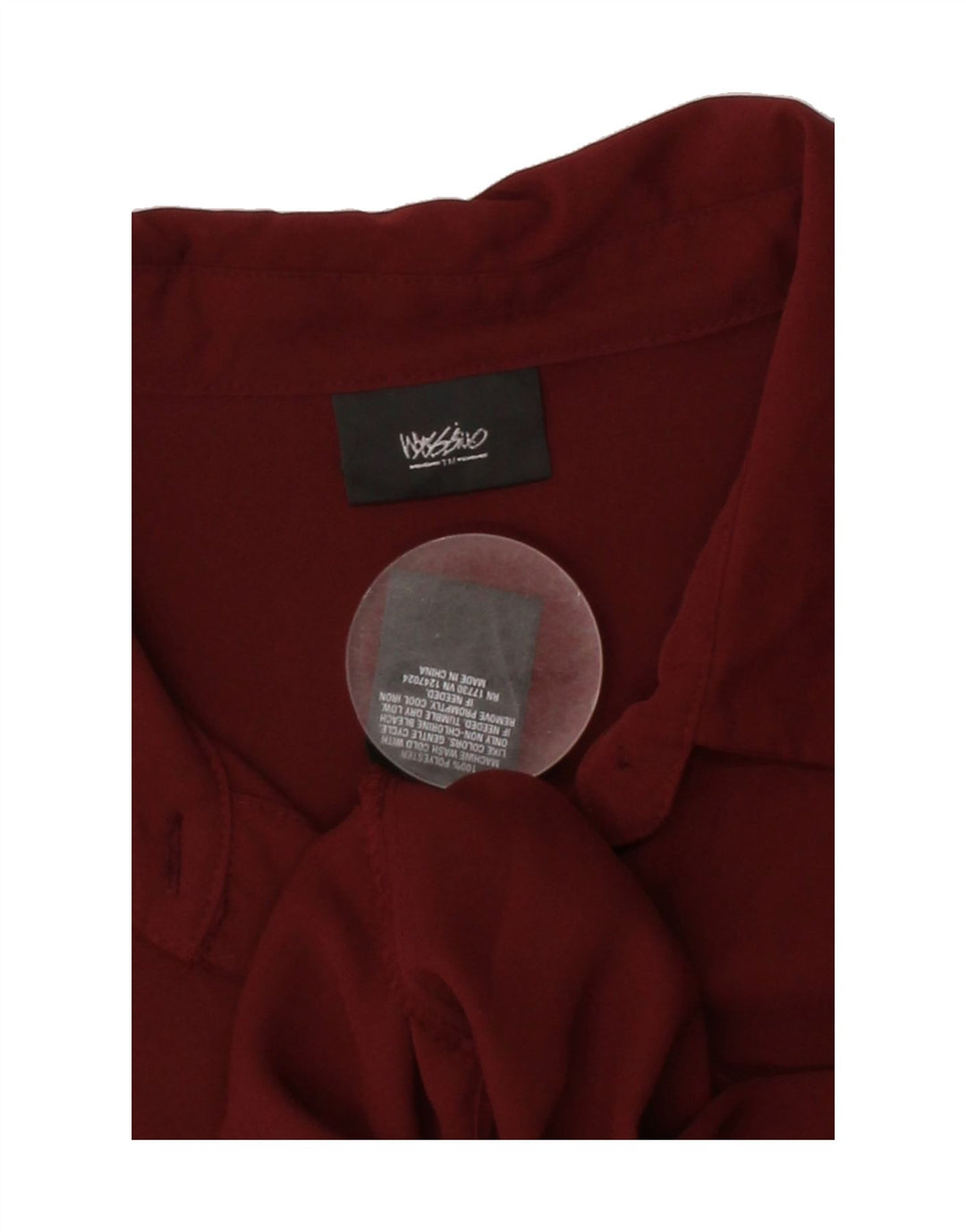 MOSSIMO Womens Tall Shirt UK 20 XL Burgundy Polyester Vintage Mossimo and Second-Hand Mossimo from Messina Hembry 