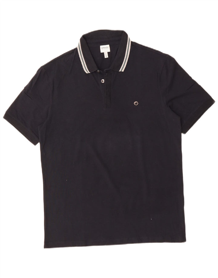 Męska koszulka polo ARMANI COLLEZIONI Średni granat