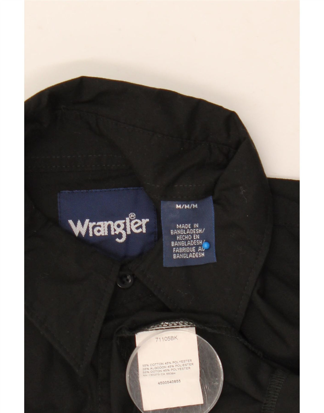 Koszula męska Wrangler, średnia czarna, bawełniana