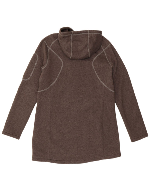 Damska kurtka dresowa z kapturem JACK WOLFSKIN UK 16, duża brązowa