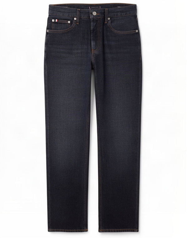 Tommy Hilfiger Męskie Mercer Straight Jeans W33 L32 Granatowa Bawełna