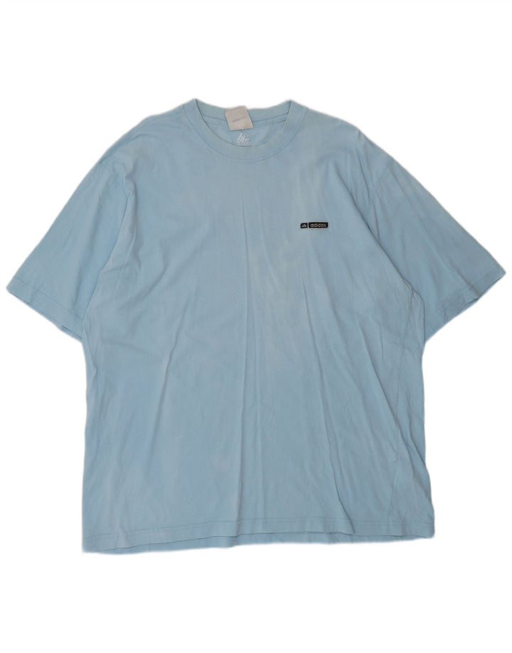 T-shirt męski ADIDAS XL, niebieski, bawełniany