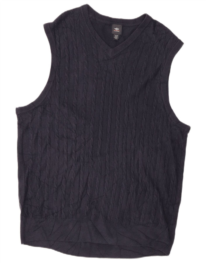 Dockers Męski podkoszulek XL z kamizelką XL, granatowy, akrylowy
