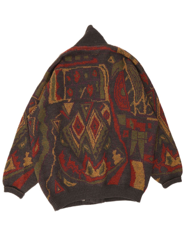 Męski sweter rozpinany Frank Alexs IT 56 2XL wielokolorowy geometryczny