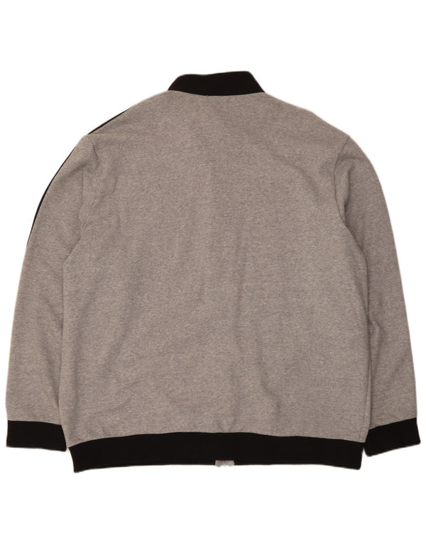 Adidas Męska bluza dresowa Top 2XL Szara bawełna z blokami kolorów