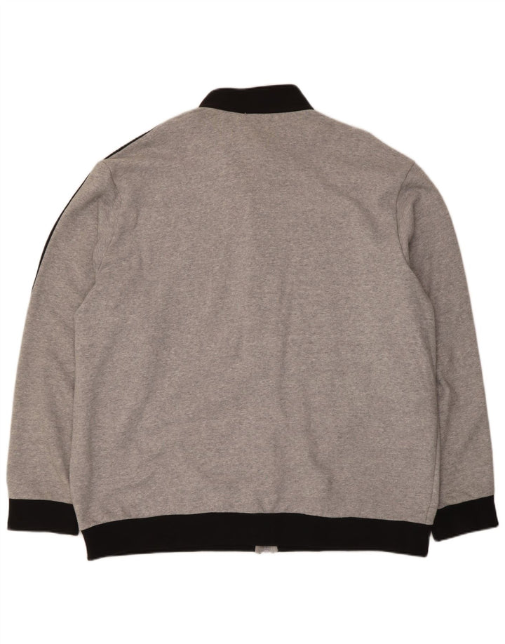Adidas Męska bluza dresowa Top 2XL Szara bawełna z blokami kolorów