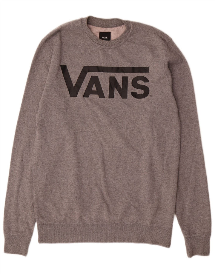 Męska bluza z grafiką Vans, sweter XS, szara bawełna