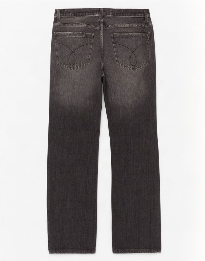 Damskie dżinsy Bootcut Calvin Klein z niską talią W30 L30 Szara bawełna