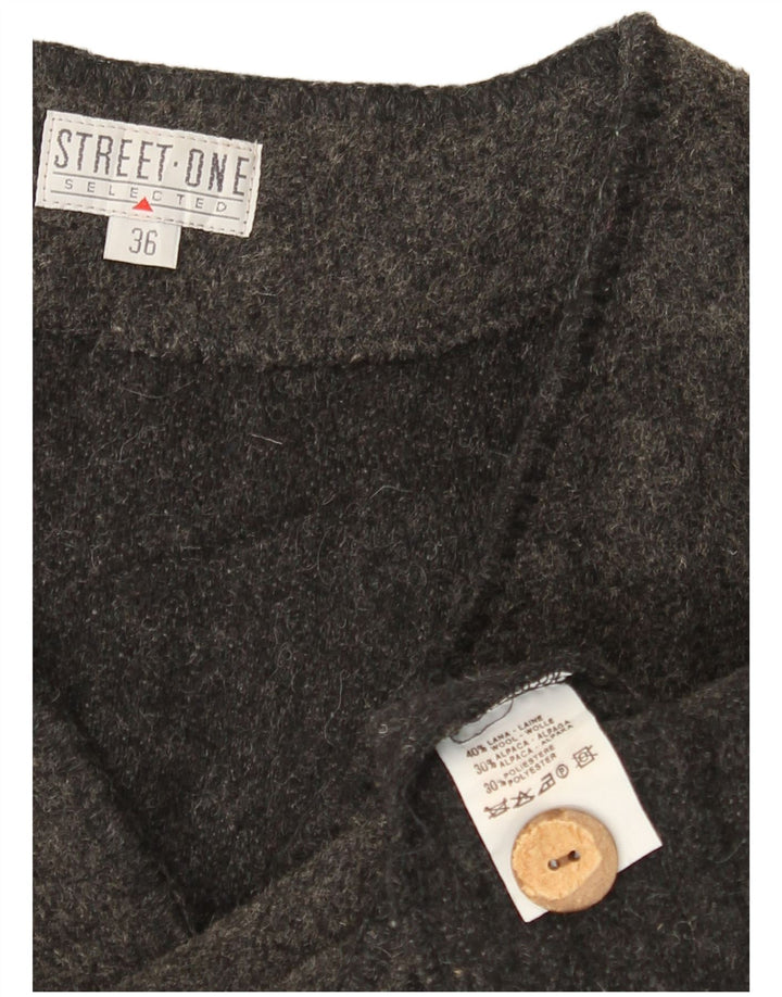 Damska marynarka Street One Oversize zapinana na 4 guziki EU 36 Mała szara wełna