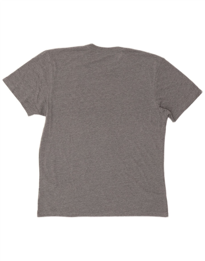 Męski T-shirt Vans Custom Fit z grafiką, duży, szary, bawełniany