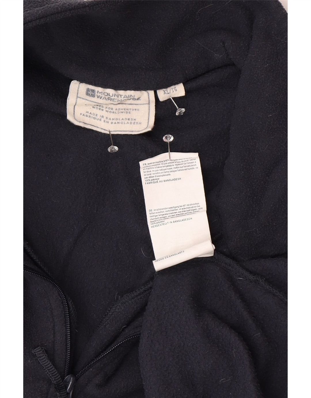 MOUNTAIN WAREHOUSE Męski sweter polarowy XL z zamkiem błyskawicznym, granatowy, poliester