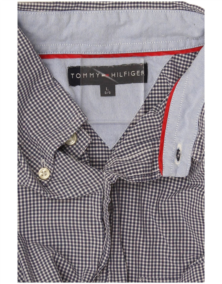 Koszula męska Tommy Hilfiger, duża, granatowa w kratkę