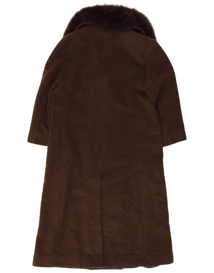 Marella Damski płaszcz oversize UK 10 Small Brown z dziewiczej wełny