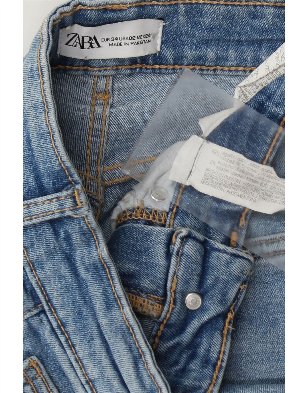 Damskie jeansy Bootcut Zara EU 34 2XS W24 L26 Niebieskie bawełniane