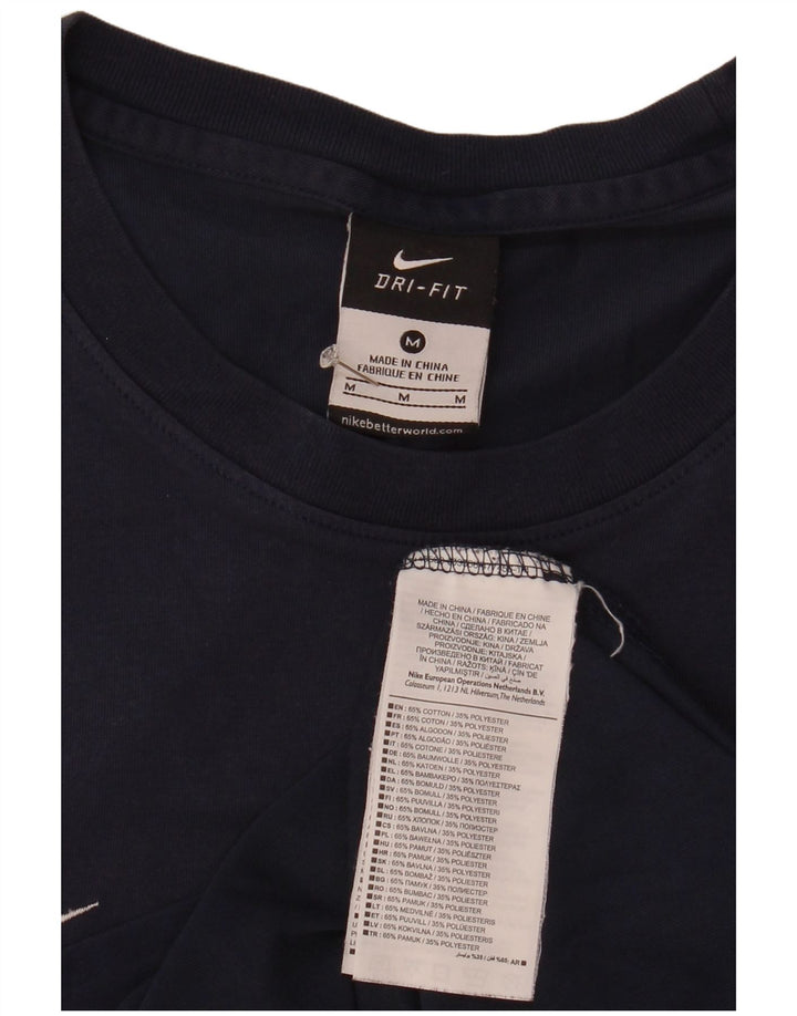 T-shirt męski Nike Dri Fit, średni, granatowy, bawełniany