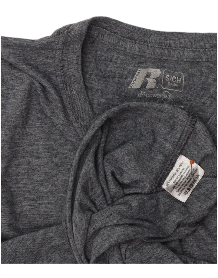 T-shirt męski RUSSELL ATHLETIC UK 34/36, mały, szary poliester