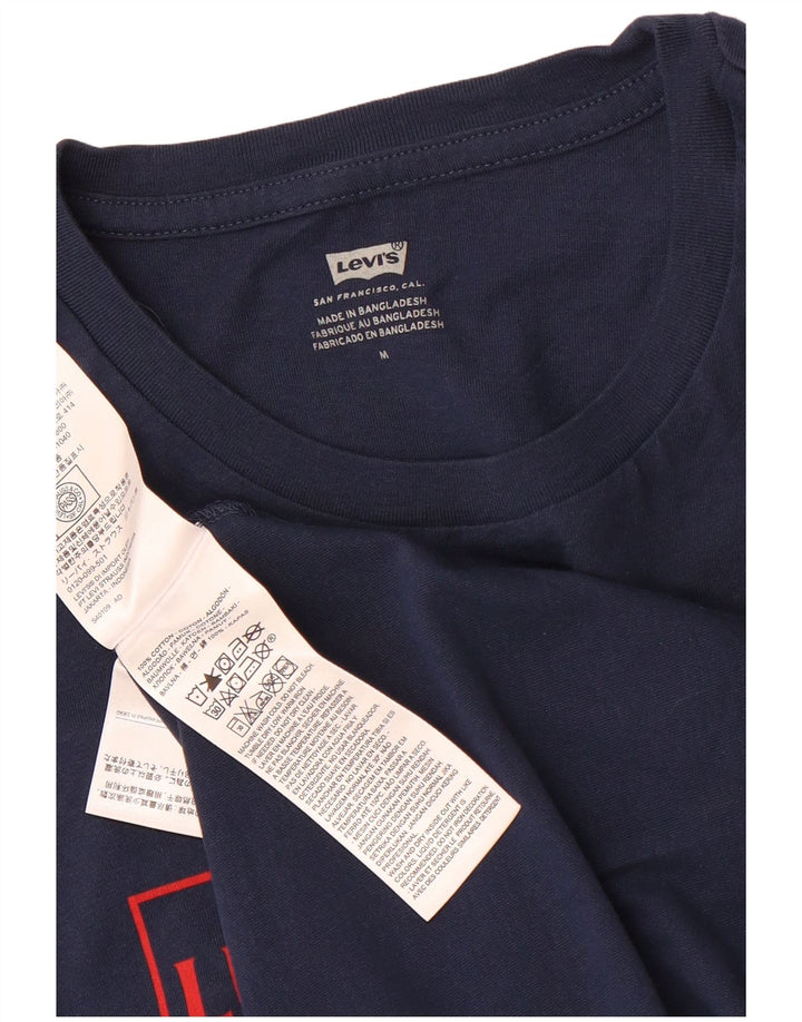 Męski T-shirt z grafiką Levi's, średni, granatowy, bawełniany