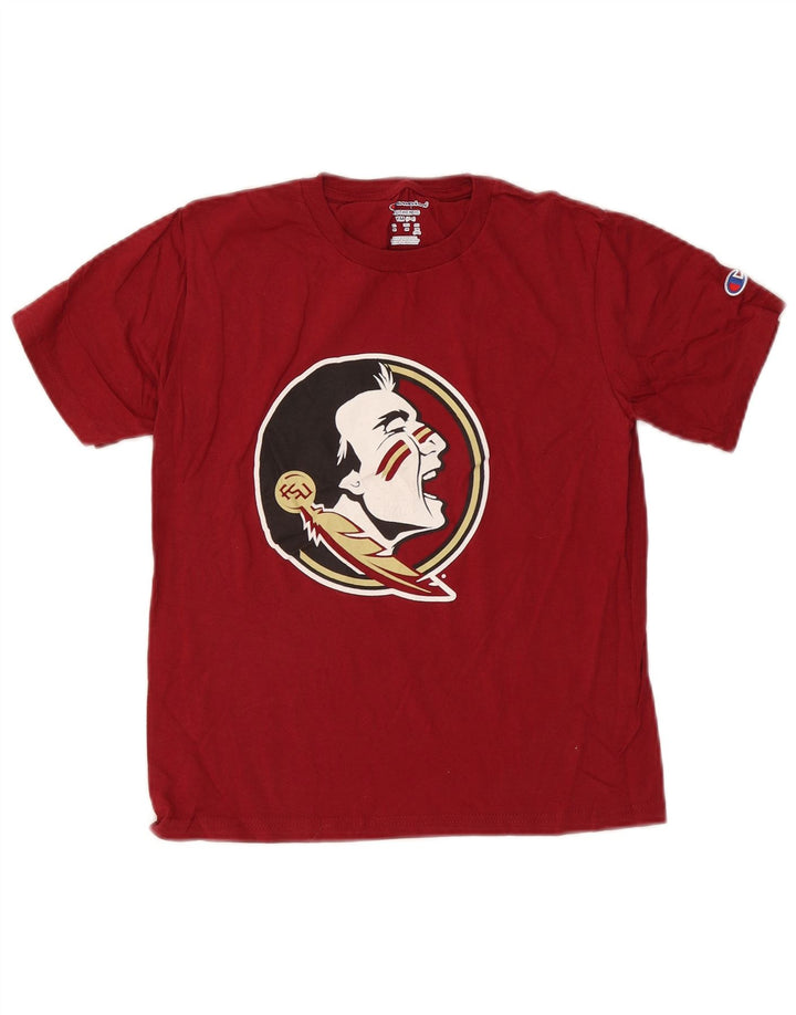 Chłopięcy T-shirt z grafiką Champion, 7-8 lat, średni czerwony