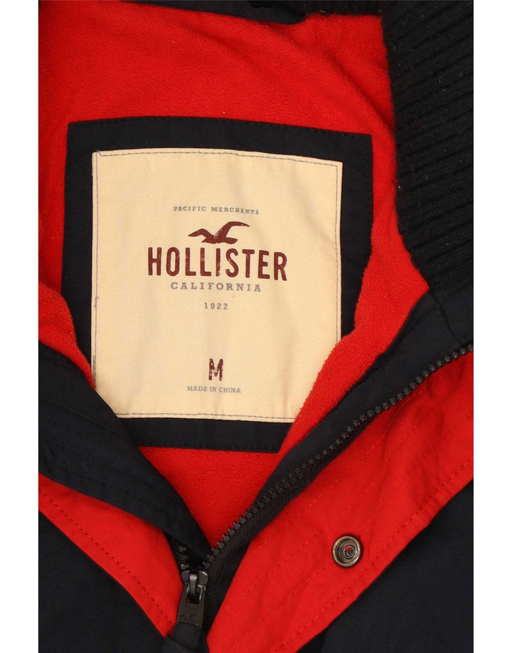 Męska kurtka wiatrówka Hollister UK 38 Średni granatowy nylon