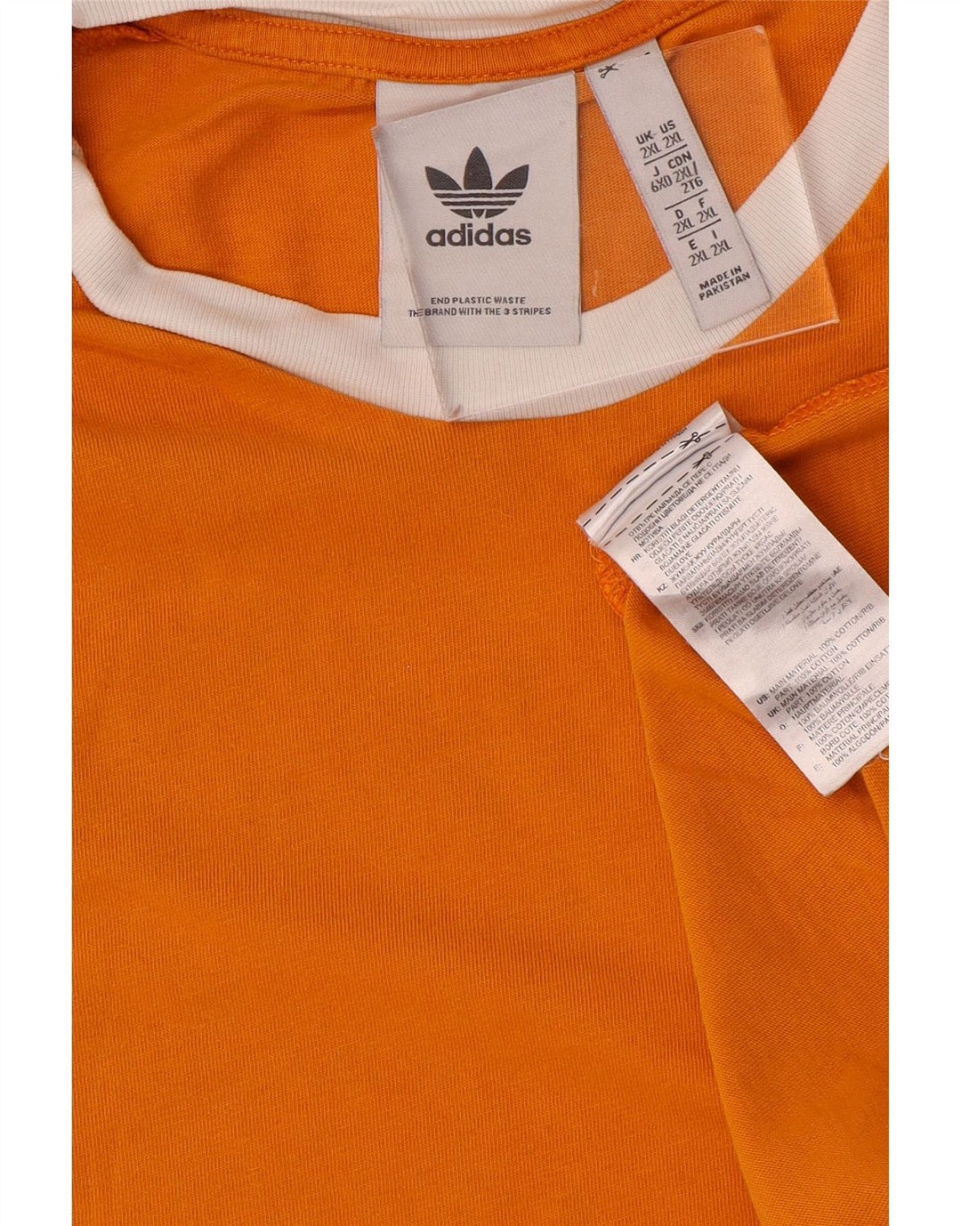 Adidas Męska koszulka Top 2XL Pomarańczowa bawełna