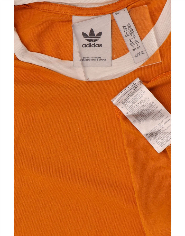 Adidas Męska koszulka Top 2XL Pomarańczowa bawełna