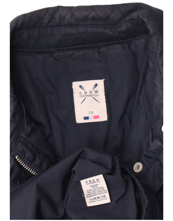Crew Clothing Damska pikowana kurtka o regularnym kroju UK 10, mała, granatowa