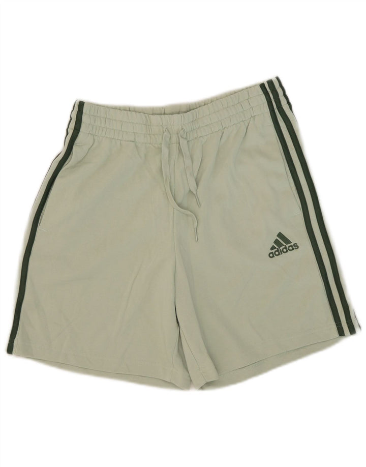 Męskie spodenki sportowe Adidas, średniej wielkości, zielone, bawełniane