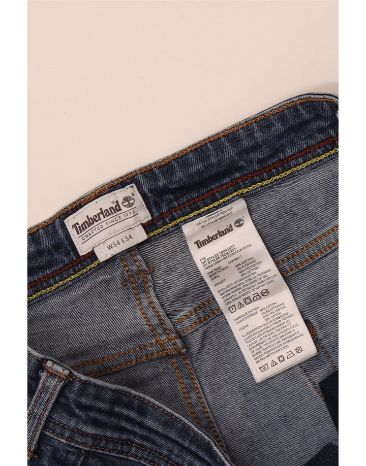 Męskie jeansy slim fit TIMBERLAND W34 L29 Niebieskie bawełniane