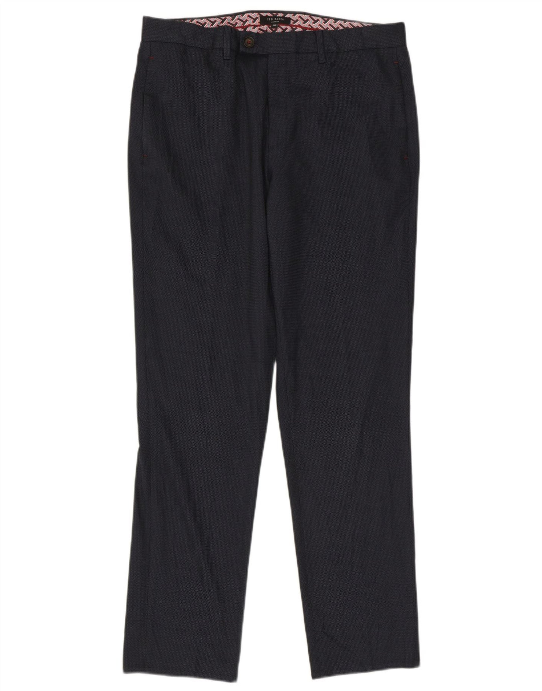 Męskie spodnie garniturowe Ted Baker London W34 L31 Granatowy poliester