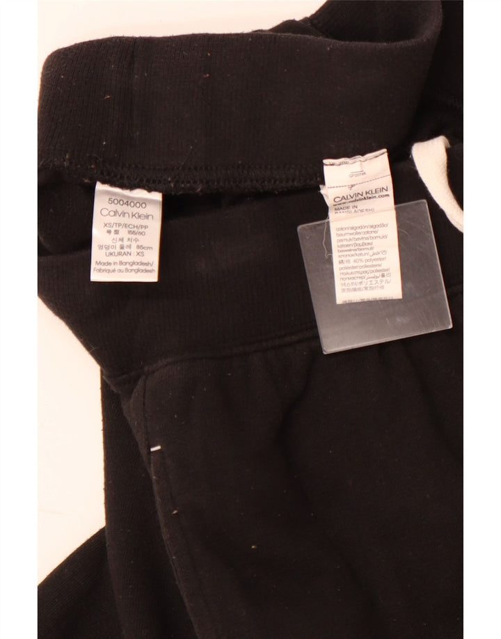 Damskie spodnie dresowe CALVIN KLEIN Graphic Joggers UK 6 XS Czarne