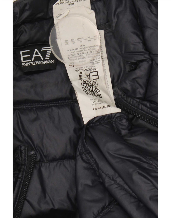 Męska wyściełana kurtka Armani Graphic UK 44 2XL Granatowy nylon